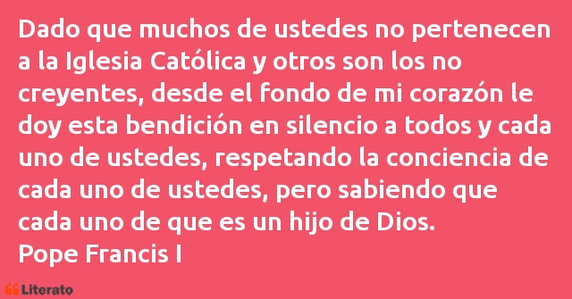 Frases de Papa Francisco