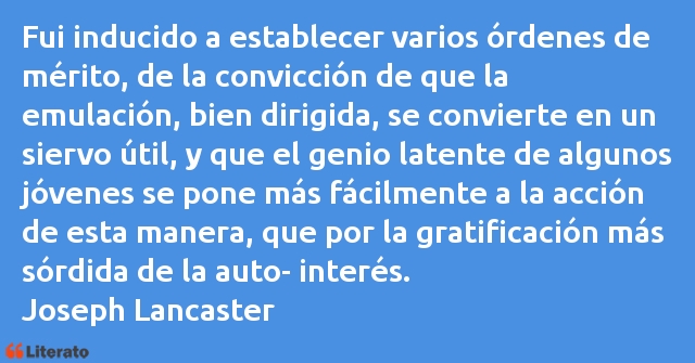 Frases de Joseph Lancaster