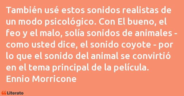 Frases de Ennio Morricone