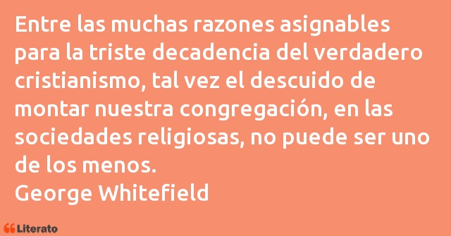 Frases de George Whitefield