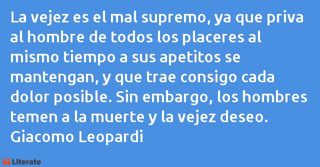 Frases de Giacomo Leopardi