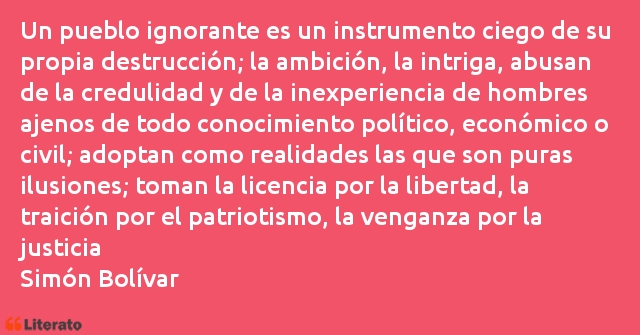 Frases de Simón Bolívar