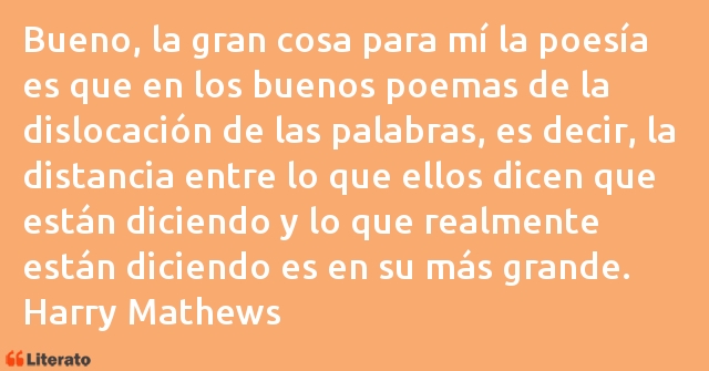 Frases de Harry Mathews