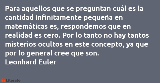 Frases de Leonhard Euler