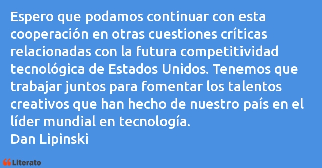 Frases de Dan Lipinski