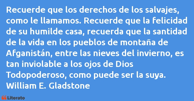 Frases de William E. Gladstone