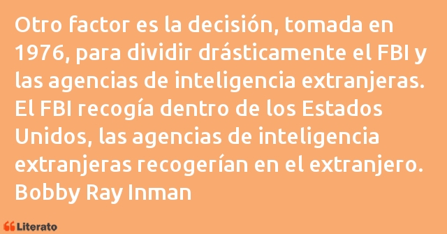 Frases de Bobby Ray Inman