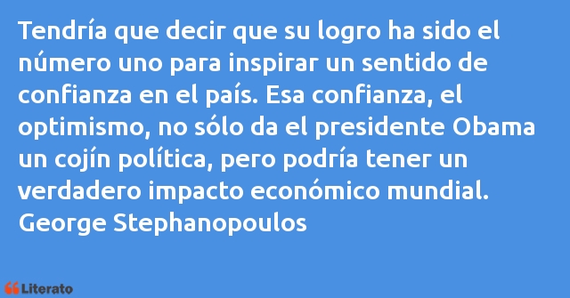 Frases de George Stephanopoulos