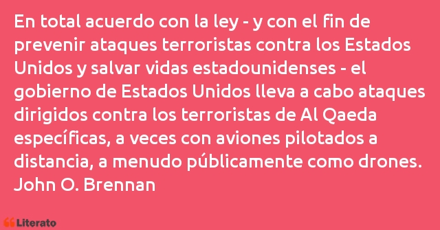 Frases de John O. Brennan