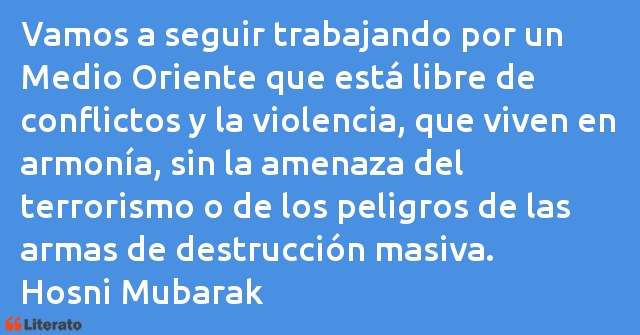 Frases de Hosni Mubarak