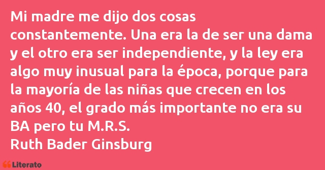 Frases de Ruth Bader Ginsburg