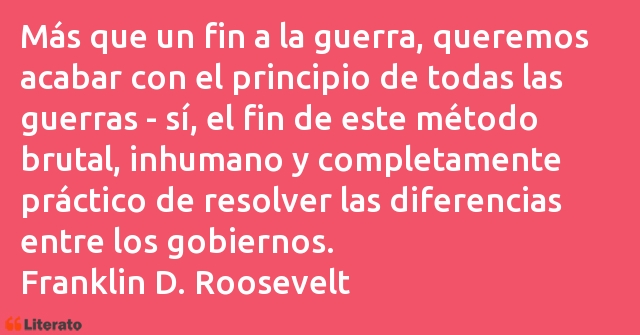 Frases de Franklin D. Roosevelt