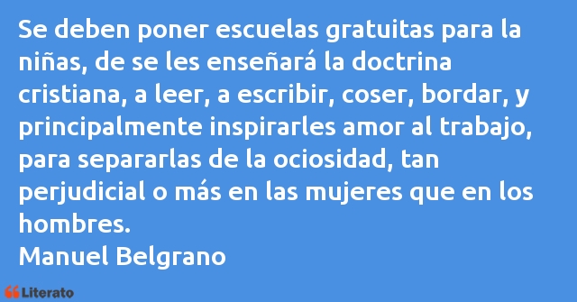 Frases de Manuel Belgrano