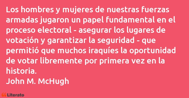 Frases de John M. McHugh