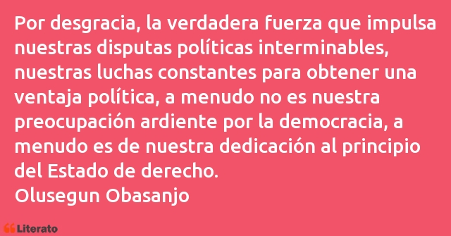 Frases de Olusegun Obasanjo