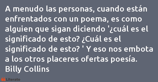 Frases de Billy Collins