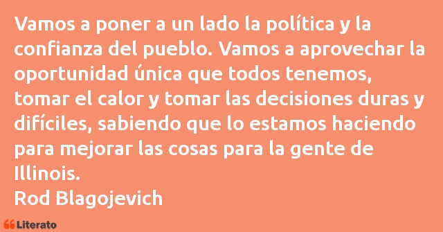 Frases de Rod Blagojevich