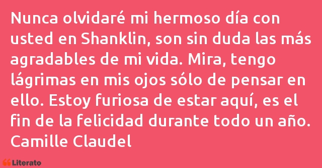 Frases de Camille Claudel