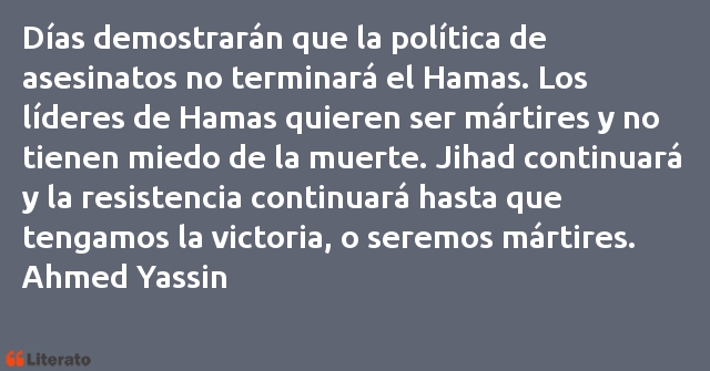 Frases de Ahmed Yassin