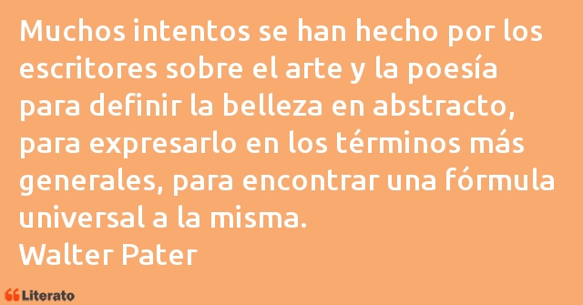 Frases de Walter Pater