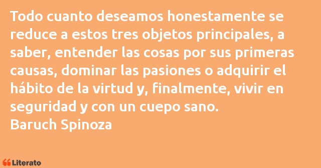 Frases de Baruch Spinoza