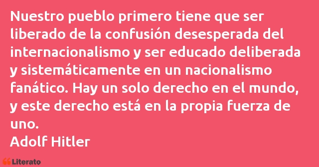 Frases de Adolf Hitler