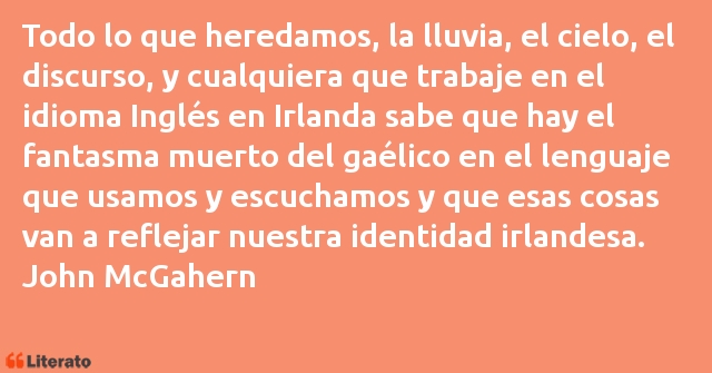 Frases de John McGahern