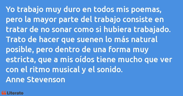Frases de Anne Stevenson
