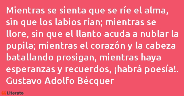 Frases de Gustavo Adolfo Bécquer