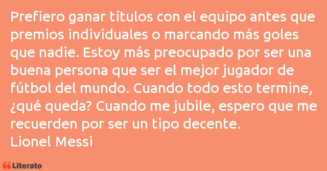 Frases de Lionel Messi
