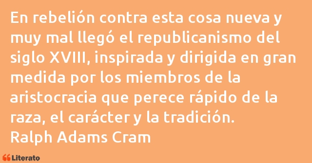 Frases de Ralph Adams Cram
