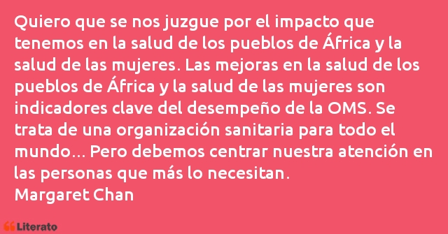 Frases de Margaret Chan