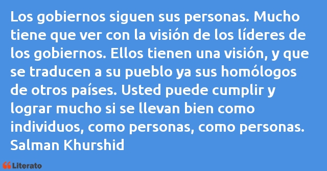 Frases de Salman Khurshid