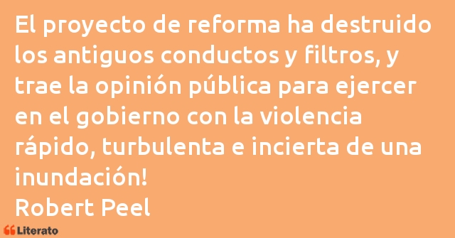 Frases de Robert Peel