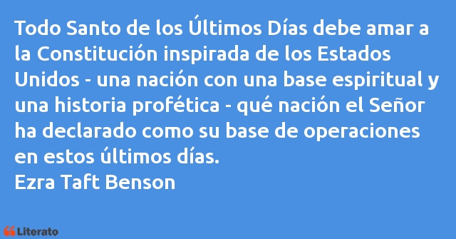 Frases de Ezra Taft Benson