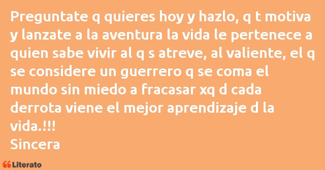 Frases de Sincera