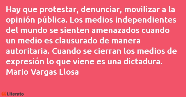 Frases de Mario Vargas Llosa