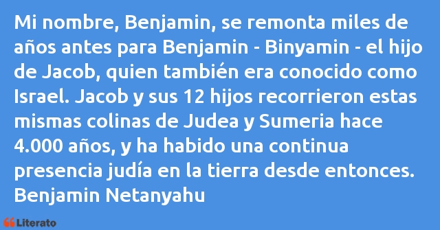 Frases de Benjamin Netanyahu