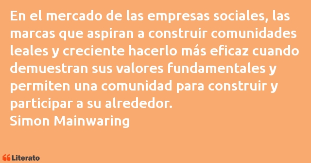 Frases de Simon Mainwaring