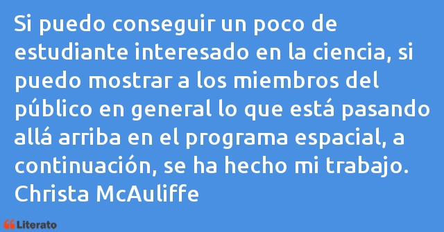 Frases de Christa McAuliffe