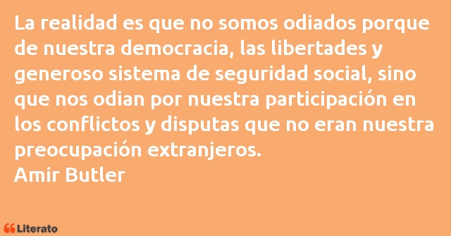 Frases de Amir Butler