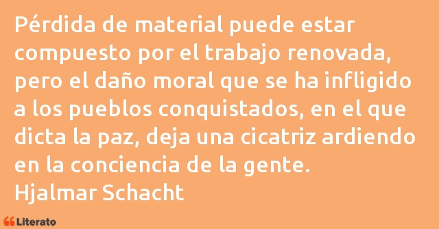 Frases de Hjalmar Schacht