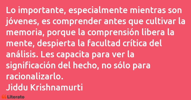 Frases de Jiddu Krishnamurti