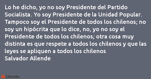 Frases de Salvador Allende