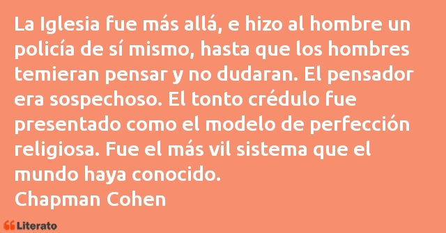 Frases de Chapman Cohen