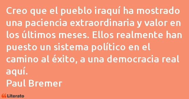 Frases de Paul Bremer