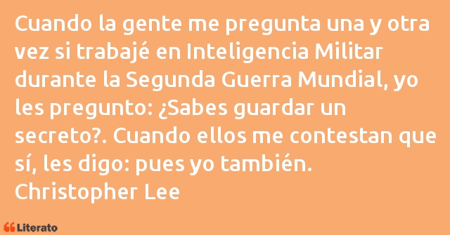 Frases de Christopher Lee