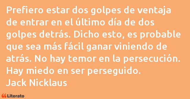 Frases de Jack Nicklaus