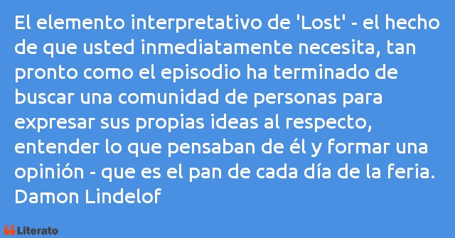 Frases de Damon Lindelof