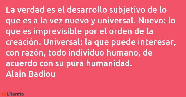 Frases de Alain Badiou
